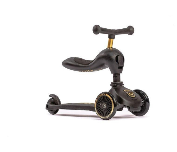 Scoot & Ride Highwaykick 1 Jeździk i hulajnoga 2w1 Black & Gold LE - 1021825 - zdjęcie 6